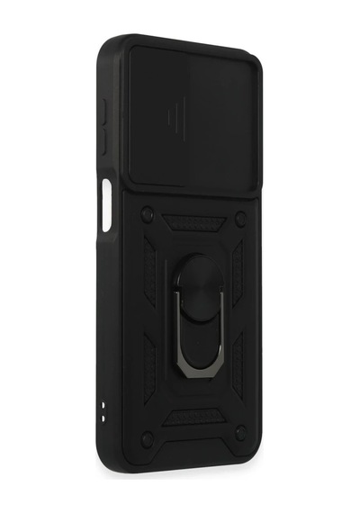 Samsung Uyumlu  Galaxy M34 5g Kılıf Pars Lens Yüzüklü Silikon - Siyah 0.2M-Çok Renkli