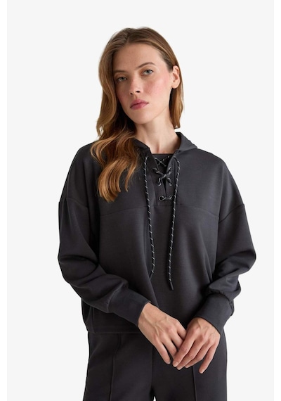 Defacto Modal Bağlama Detaylı Sweatshirt-fall İn Love Loungewear G0002ax25wnar210 Antrasit