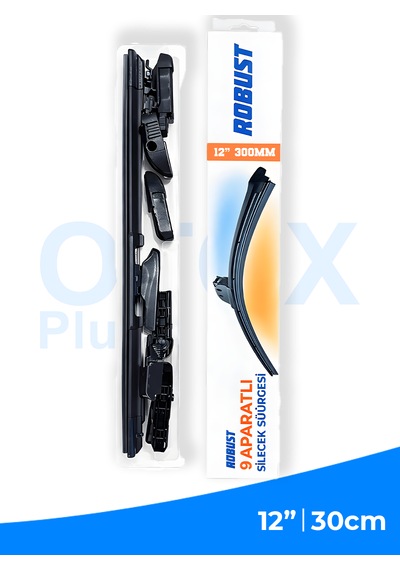 30 Cm 12 300mm Universal Oto Sileceği 9 Aparatlı Sessiz Çalışma İz Bırakmaz Premium Kalite