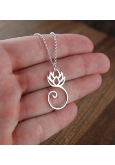 Gümüş Lotus Kolye 487321247