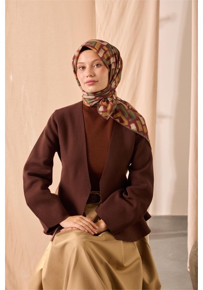Silk Home Soft Eşarp 73096-07 Kiremit Bordo, Hardal, Yeşil, Küf Yeşili