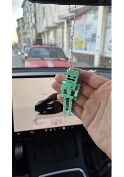 İskelet Oto Dikiz Aynası Süsü Zincirli