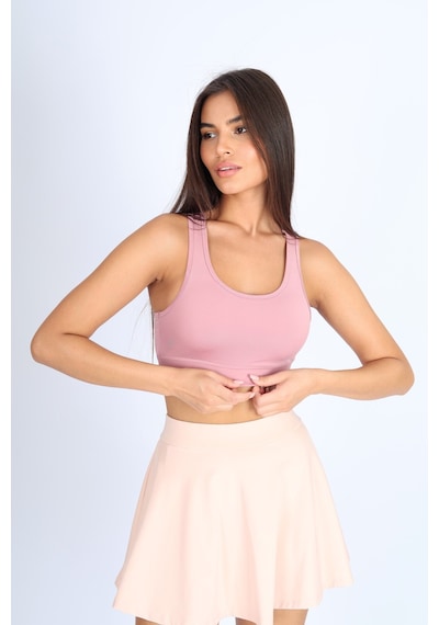 Soft&Basic Rose Hafif Destekli Kaplı Sporcu Bralet Pembe