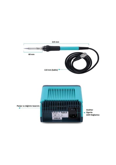 Bakon Bk90 90W Intelligent Havya İstasyonu