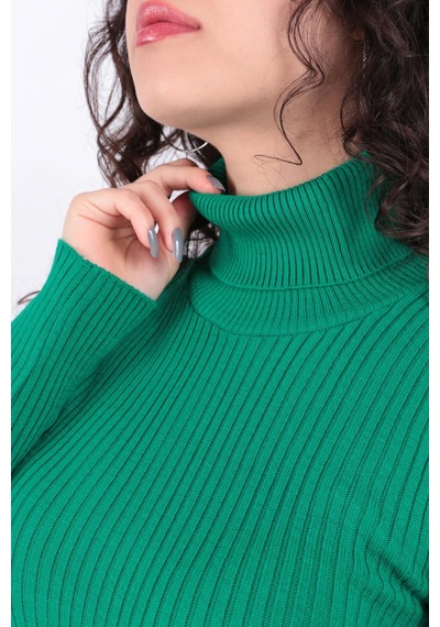 Fashion Friends 23k0288k1 Kadın Balıkçı Yaka Kazak 23K0288K1-R1938 Yeşil