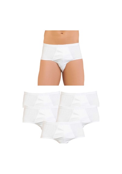 1101-a Erkek Süprem Slip 5'li Beyaz