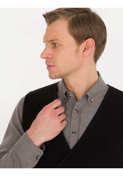 Pierre Cardin Erkek Siyah Triko Yelek 50263176-vr046 Siyah