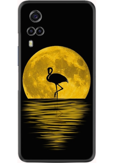 Vivo Y53S Kılıf Silikon Desen Ay Ve Flamingo 1775