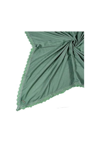 Mim Eşarp Enba Pamuklu İğne Oyalı Namaz Ve Mevlüt Örtüsü 110x110 Cm Haki