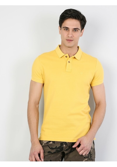 Colin's Slim Fit Polo Yaka Erkek Safran Polo Kısa Kol CLTKTMPTS0244260_q1.v1_YLS Colin's Slim Fit Polo Yaka Erkek Safran Polo Kısa Kol CLTKTMPTS0244260_q1.v1_YLS