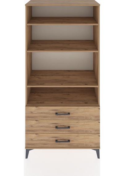 Hyperion Dolap Tek Raflı 7 Çekmeceli 88x44x182 Çam-çam Atlas Çam