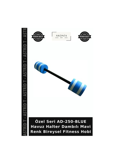 Özel Seri Ad-250-blue Havuz Halter Dambılı Mavi Renk Bireysel Fitness Hobi