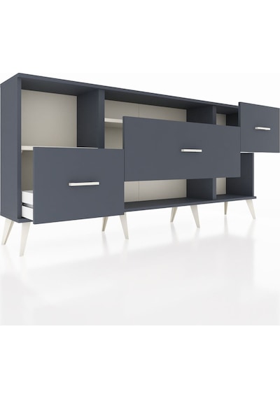 Arges Konsol 2 Raflı 3 Çekmeceli 176x30x83 Antrasit-aytaşı/antrasit Aytaşı/antrasit Arges Konsol 2 Raflı 3 Çekmeceli 176x30x83 Antrasit-aytaşı/antrasit Aytaşı/antrasit