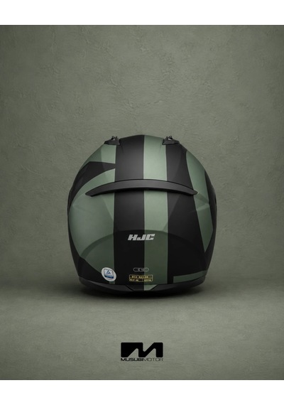 Hjc C10 Kask Tez Mc4sf Haki - Siyah