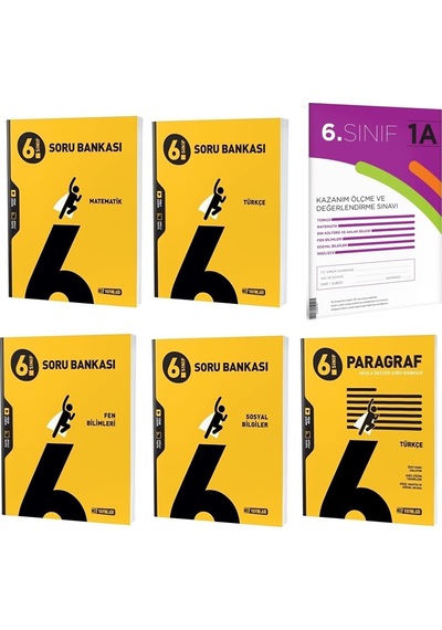 6. Sınıf Türkçe+Türkçe Paragraf+Matematik+Fen Bilimleri+Sosyal Bilgiler Soru Bankası Seti ve KDS