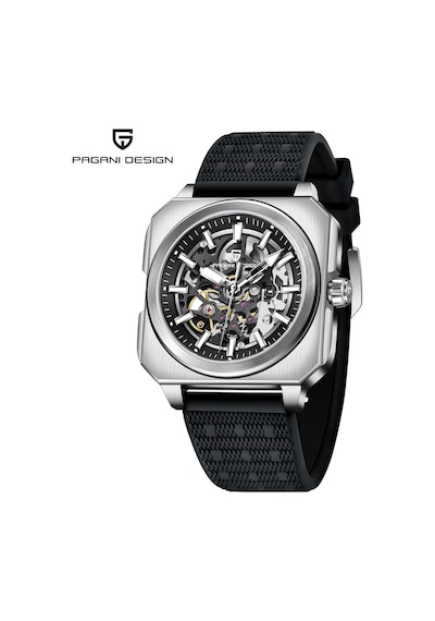 Pd-1791 Erkek 42mm Su Geçirmez By-9020 Otomatik Mekanik Saat Safir Kristal Işıklı Spor Saat Gümüş