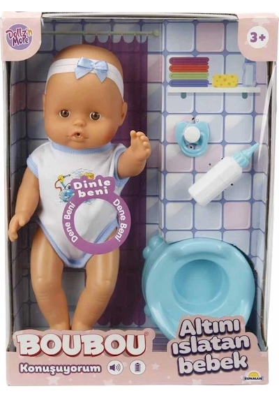 Mey İthalat 2030121 Boubou Altını Islatan Ve Konuşan Bebek Seti 30 Cm