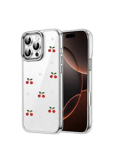 Apple Uyumlu iPhone 16 Pro Max Uyumlu Fiyonk Desenli Kapak - Desen 9
