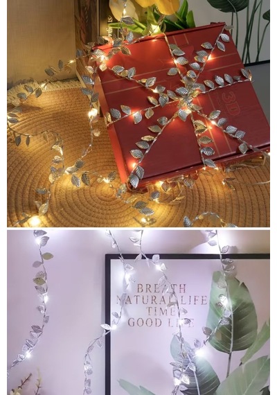 3 Metre Yaldızlı Gümüş Led Işık - Dekoratif Ortam Ve Yılbaşı Aydınlatması Çok Renkli