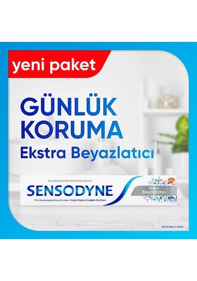 Sensodyne Ekstra Beyazlatıcı Diş Macunu 3 x 75 ML
