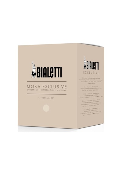 Bialetti - Exclusive: 3 Cups Ocak Üstü Espresso Pişirici - 130ml - Krem Renk - Alüminyum Gövde - Patentli Güvenlik Valfi - Tüm Ocak Türleri İçin Uygundur İndüksiyon Hariç Sku: Smg8690010540683