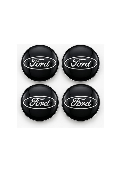 Ford Focus Fiesta Kuga Mondeo C-max Puma Uyumlu Jant Göbeği 4'lü Set Siyah Yeni Model 54 Mm Dış Çap / 50 Mm İç Tırnak Çapı - 936731344