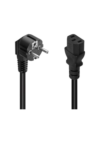 C7 Power Kablosu, 15 Metre, 3x1 Mm, Bilgisayar İçin Güç Kablosu, Siyah, Dayanıklı Malzeme