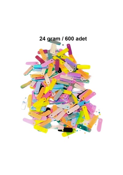 Pastel Renkler 15 X 5 Mm Dantel Oya Yazma Halhal Abiye Lazer Kesim Pul 600 Adet / 24 Gram
