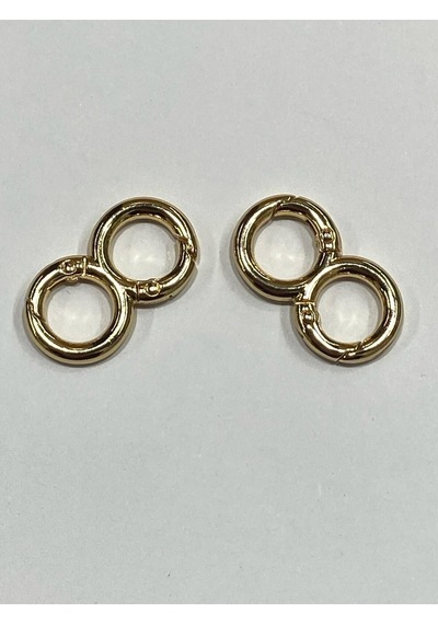 Karantuhafiye Çanta Halkası Yaylı İkili Model 1 Cm Gold Gold Çok Renkli
