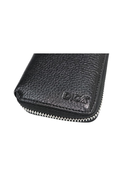 Diga Hakiki Deri Siyah Unisex Fermuarlı Mini Cüzdan Diga Hakiki Deri Siyah Unisex Fermuarlı Mini Cüzdan