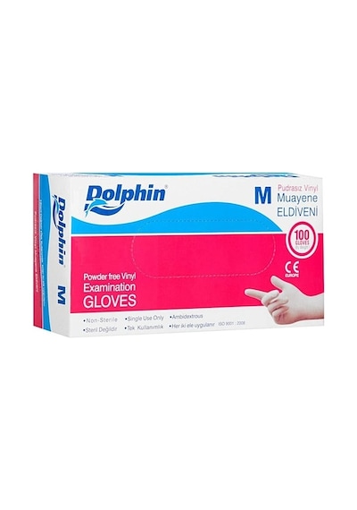 Dolphin Pudrasız Vinil Eldiven M Beden