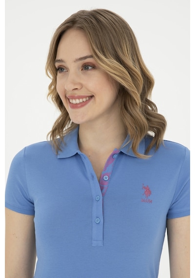 U.S. Polo Assn. Kadın Koyu Mavi Basic Polo Yaka Tişört 50289361-VR032