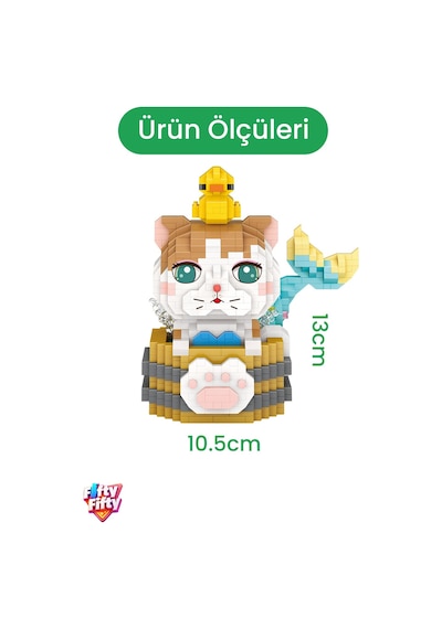 Loz Creative Serisi Deniz Kız Ördekli Figür 970 Parça Blok Oyuncak Dekoratif Yapım Seti -8116