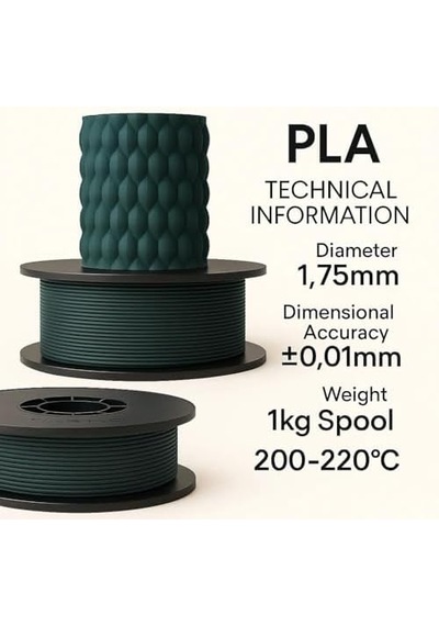 Pla+ Filament 1.75mm 1 Kg Petrol Yeşili 3d Yazıcı Filamenti