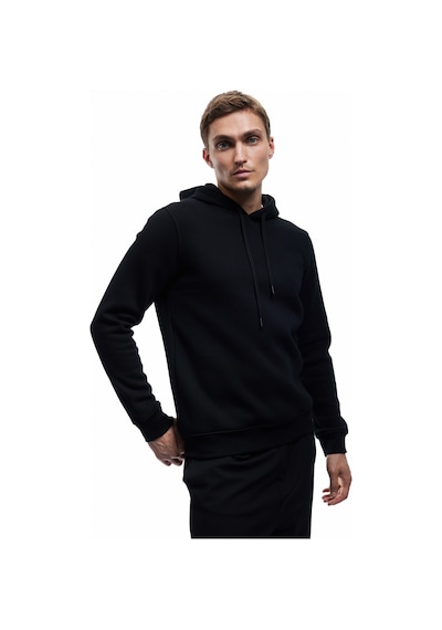 Koton Şardonlu Uzun Kollu Basic Kapşonlu Sweatshirt Siyah 6wam70015mk Siyah