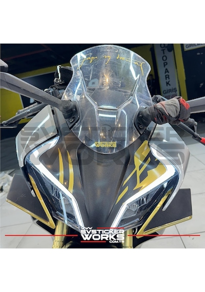 Cfmoto 450sr Ön Kafa Sticker Rr Design Gold Sticker Etiket Diğer
