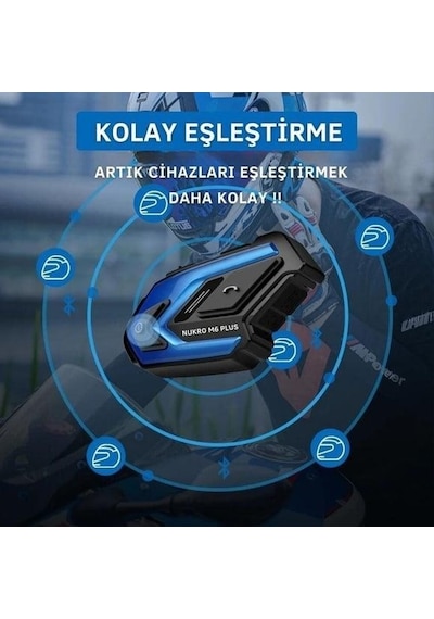 Nukrotech Nukro M2 Profesyonel Kask İnterkom Siyah