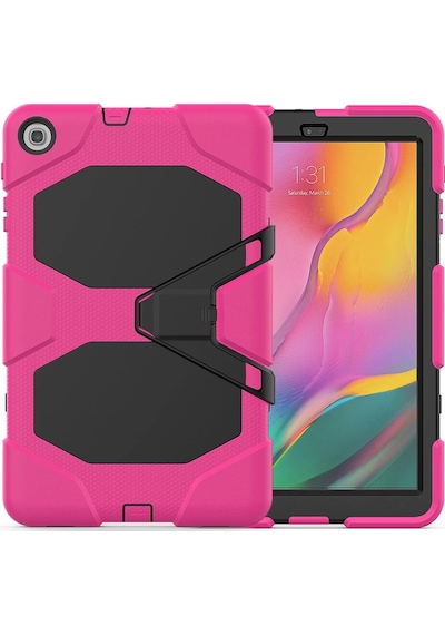 Newface Samsung Galaxy Uyumlu T510 Tab A 10.1 Kılıf Griffin Tablet Kapak Semeglbl - 69 - Pembe