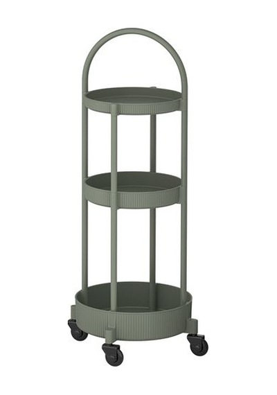 Ikea Juttersbo Servis Arabası, Gri-yeşil, 36x36 Cm