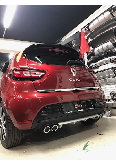 Clio 4 Bagaj Üstü Spoiler Piano Black Boyalı Spoyler