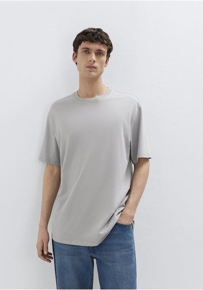 Mavi - Gri Basic Tişört 066249-80615