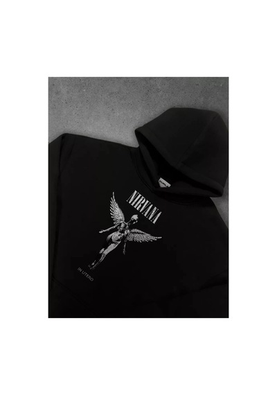 Tarzsokak Unisex Nirvana İn Utero Sweatshirt Siyah