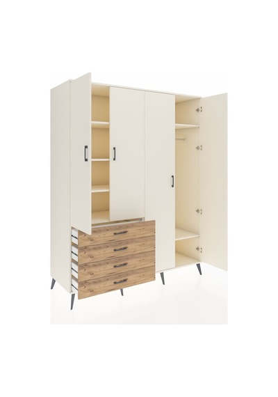 Kronos Gardrop 6 Raflı 4 Çekmeceli Tek Askılı 176x59x221 Aytaşı-aytaşı/çam Aytaşı/çam Kronos Gardrop 6 Raflı 4 Çekmeceli Tek Askılı 176x59x221 Aytaşı-aytaşı/çam Aytaşı/çam