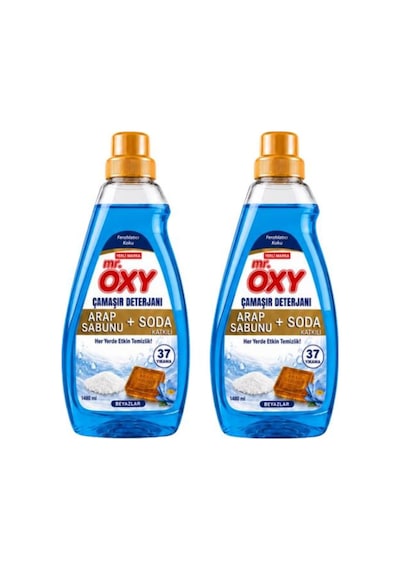 Oxy Arap Sabunu Ve Soda Katkılı Çamaşır Deterjanı 1480 Ml Beyazlar 2 Adet