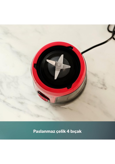 Mixfresh 7026h Kişisel Smoothie Blender Siyah Kırmızı Belirtilmemiş