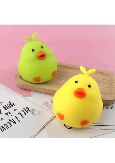 Sevimli Civciv Squishy Renkli Yumuşak Stres Atıcı Squishy - 1 Adet