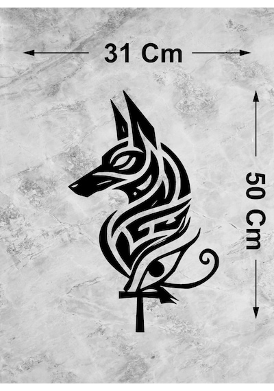 Anubis Sticker - Eski Mısır Mitolojisi - Ölüler Tanrısı - Araba Oto Motosiklet Karavan Pc Laptop Sticker - 00351 50X31 Cm