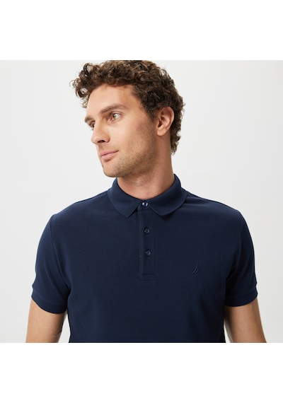 Nautica Nautıca Erkek Lacivertvert Slım Fıt Kısa Kollu Polo K35052T 4Nv Lacivert
