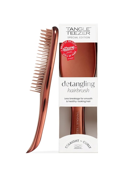 Ultimate Detangler Chrome Choc Bronze Islak Ve Kuru Düz Ve Kıvırcık Saçlar İçin Saç Fırçası Tarak