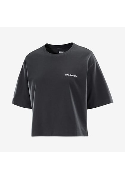 Salomon Logo Short Tee W Deep Black// Kdn T-shırt Lc2527800 Siyah